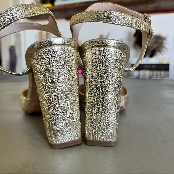 Loeffler Randall Leily Gold D'Orsay Block Heels - Picture 7 of 13